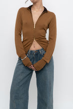 Load image into Gallery viewer, Vintage x Camel Soft Knit Double-zip Cardigan (S, M)