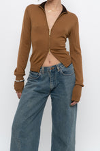 Load image into Gallery viewer, Vintage x Camel Soft Knit Double-zip Cardigan (S, M)