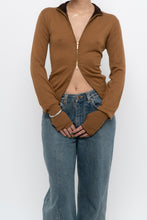 Load image into Gallery viewer, Vintage x Camel Soft Knit Double-zip Cardigan (S, M)