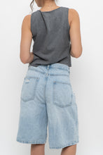 Load image into Gallery viewer, Vintage x Made in Hong Kong x BRAEMER Grey Cotton Sequin Cropped Tank (XS, S)