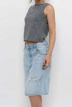 Load image into Gallery viewer, Vintage x Made in Hong Kong x BRAEMER Grey Cotton Sequin Cropped Tank (XS, S)