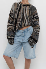 Load image into Gallery viewer, Vintage x Made in Canada x TUNDRA Black, Grey Cotton-blend Raised Knit (XS-XL)