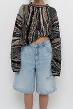 Load image into Gallery viewer, Vintage x Made in Canada x TUNDRA Black, Grey Cotton-blend Raised Knit (XS-XL)