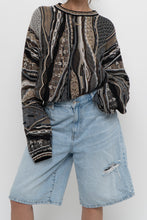 Load image into Gallery viewer, Vintage x Made in Canada x TUNDRA Black, Grey Cotton-blend Raised Knit (XS-XL)