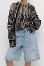 Load image into Gallery viewer, Vintage x Made in Canada x TUNDRA Black, Grey Cotton-blend Raised Knit (XS-XL)