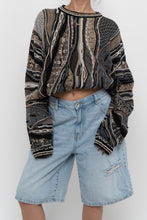Load image into Gallery viewer, Vintage x Made in Canada x TUNDRA Black, Grey Cotton-blend Raised Knit (XS-XL)