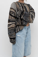 Load image into Gallery viewer, Vintage x Made in Canada x TUNDRA Black, Grey Cotton-blend Raised Knit (XS-XL)