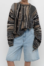 Load image into Gallery viewer, Vintage x Made in Canada x TUNDRA Black, Grey Cotton-blend Raised Knit (XS-XL)