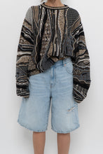 Load image into Gallery viewer, Vintage x Made in Canada x TUNDRA Black, Grey Cotton-blend Raised Knit (XS-XL)