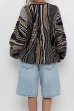 Load image into Gallery viewer, Vintage x Made in Canada x TUNDRA Black, Grey Cotton-blend Raised Knit (XS-XL)