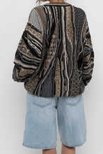 Load image into Gallery viewer, Vintage x Made in Canada x TUNDRA Black, Grey Cotton-blend Raised Knit (XS-XL)