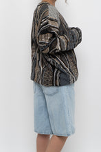Load image into Gallery viewer, Vintage x Made in Canada x TUNDRA Black, Grey Cotton-blend Raised Knit (XS-XL)