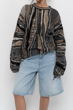 Load image into Gallery viewer, Vintage x Made in Canada x TUNDRA Black, Grey Cotton-blend Raised Knit (XS-XL)