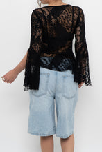 Load image into Gallery viewer, Vintage x Black Mesh Patterned Long Sleeve (S)
