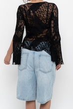 Load image into Gallery viewer, Vintage x Black Mesh Patterned Long Sleeve (S)