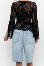 Load image into Gallery viewer, Vintage x Black Mesh Patterned Long Sleeve (S)