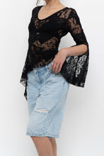 Load image into Gallery viewer, Vintage x Black Mesh Patterned Long Sleeve (S)