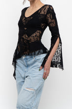 Load image into Gallery viewer, Vintage x Black Mesh Patterned Long Sleeve (S)