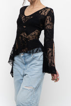 Load image into Gallery viewer, Vintage x Black Mesh Patterned Long Sleeve (S)