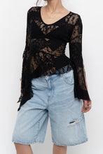 Load image into Gallery viewer, Vintage x Black Mesh Patterned Long Sleeve (S)