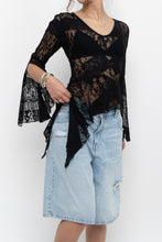 Load image into Gallery viewer, Vintage x Black Mesh Patterned Long Sleeve (S)