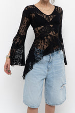Load image into Gallery viewer, Vintage x Black Mesh Patterned Long Sleeve (S)