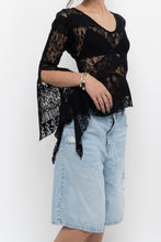 Load image into Gallery viewer, Vintage x Black Mesh Patterned Long Sleeve (S)