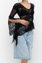 Load image into Gallery viewer, Vintage x Black Mesh Patterned Long Sleeve (S)