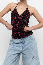 Load image into Gallery viewer, Vintage x Black Floral Frilly Tank (S)