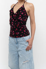 Load image into Gallery viewer, Vintage x Black Floral Frilly Tank (S)
