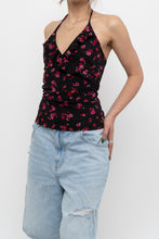 Load image into Gallery viewer, Vintage x Black Floral Frilly Tank (S)