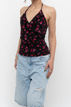 Load image into Gallery viewer, Vintage x Black Floral Frilly Tank (S)