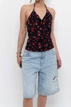 Load image into Gallery viewer, Vintage x Black Floral Frilly Tank (S)