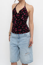 Load image into Gallery viewer, Vintage x Black Floral Frilly Tank (S)