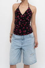 Load image into Gallery viewer, Vintage x Black Floral Frilly Tank (S)