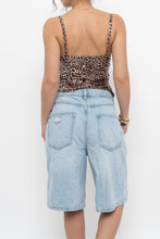 Load image into Gallery viewer, Vintage x Leopard Print Swim Cropped Tank (S, M)