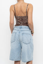 Load image into Gallery viewer, Vintage x Leopard Print Swim Cropped Tank (S, M)