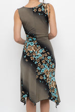 Load image into Gallery viewer, Vintage x Black Teal Floral Midi Dress (S, M)