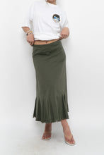 Load image into Gallery viewer, Vintage x EDDIE BAUER Olive Green Cotton Maxi Skirt (XL)