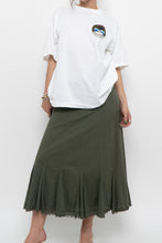 Load image into Gallery viewer, Vintage x EDDIE BAUER Olive Green Cotton Maxi Skirt (XL)