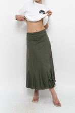 Load image into Gallery viewer, Vintage x EDDIE BAUER Olive Green Cotton Maxi Skirt (XL)
