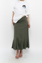 Load image into Gallery viewer, Vintage x EDDIE BAUER Olive Green Cotton Maxi Skirt (XL)