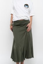 Load image into Gallery viewer, Vintage x EDDIE BAUER Olive Green Cotton Maxi Skirt (XL)