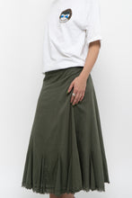 Load image into Gallery viewer, Vintage x EDDIE BAUER Olive Green Cotton Maxi Skirt (XL)