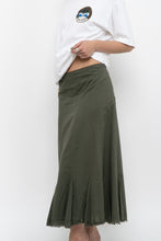 Load image into Gallery viewer, Vintage x EDDIE BAUER Olive Green Cotton Maxi Skirt (XL)
