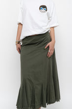 Load image into Gallery viewer, Vintage x EDDIE BAUER Olive Green Cotton Maxi Skirt (XL)
