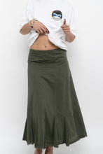 Load image into Gallery viewer, Vintage x EDDIE BAUER Olive Green Cotton Maxi Skirt (XL)