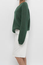 Load image into Gallery viewer, Vintage x Heathered Dark-Green Handmade Knit Sweater (XS-L)