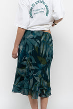 Load image into Gallery viewer, Vintage x BELLISSIMA Dark Teal Floral Midi Skirt (M)
