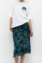 Load image into Gallery viewer, Vintage x BELLISSIMA Dark Teal Floral Midi Skirt (M)